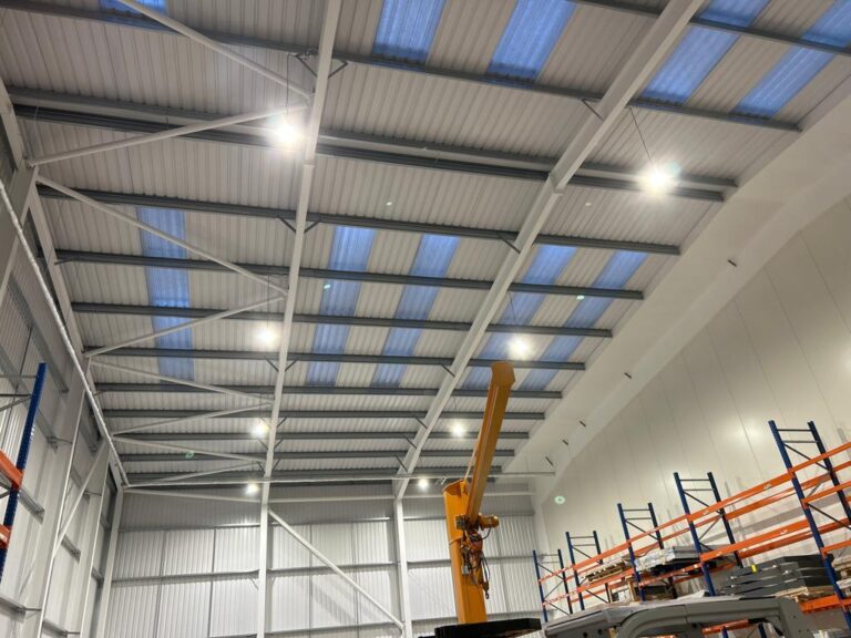 edgington way warehouse wiring on ceiling